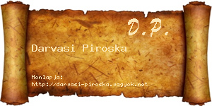 Darvasi Piroska névjegykártya