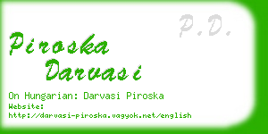 piroska darvasi business card